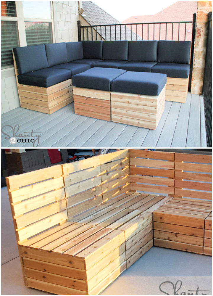 Diy Outdoor Sectional Plans Free Diy Patio Sofa