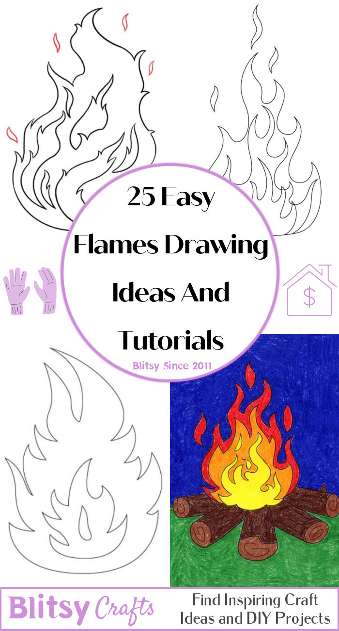 Easy Flames Drawing Ideas How To Draw Flames