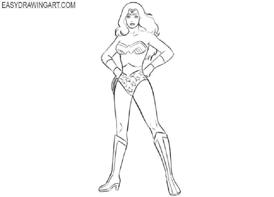 25 Easy Wonder Woman Drawing Ideas How To Draw