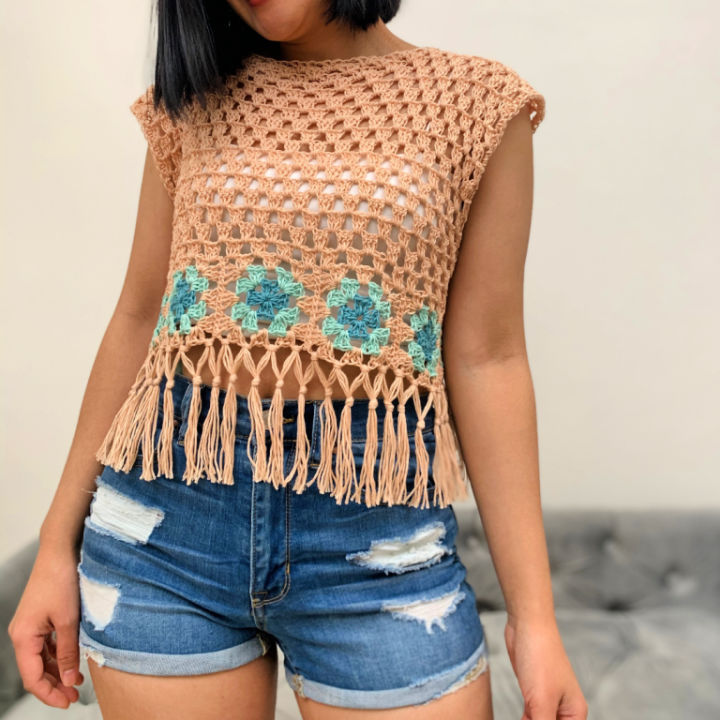 30 Free Crochet Crop Top Patterns Tank Top Pattern