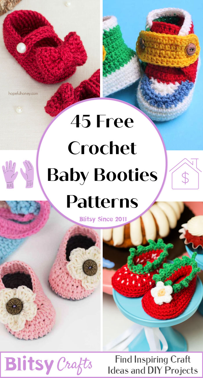 Free Crochet Baby Booties Patterns Pdf Pattern Blitsy