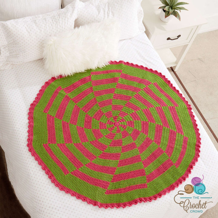 Free Crochet Round Blanket Patterns Circle Pattern