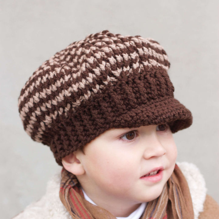 Free Crochet Newsboy Hat Patterns Cap Pattern Blitsy