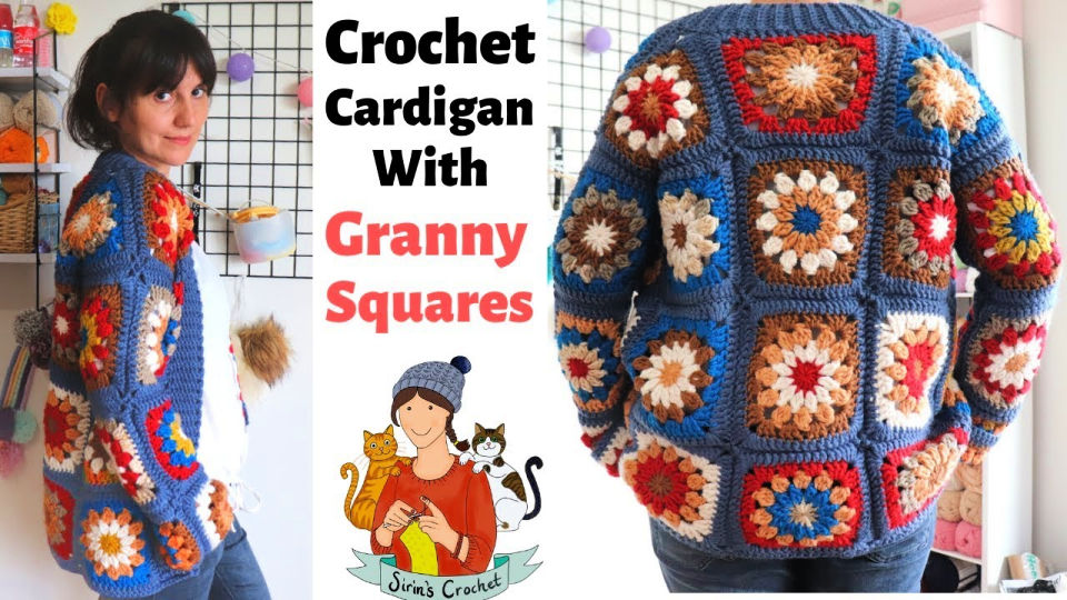 Free Crochet Granny Square Cardigan Patterns Blitsy