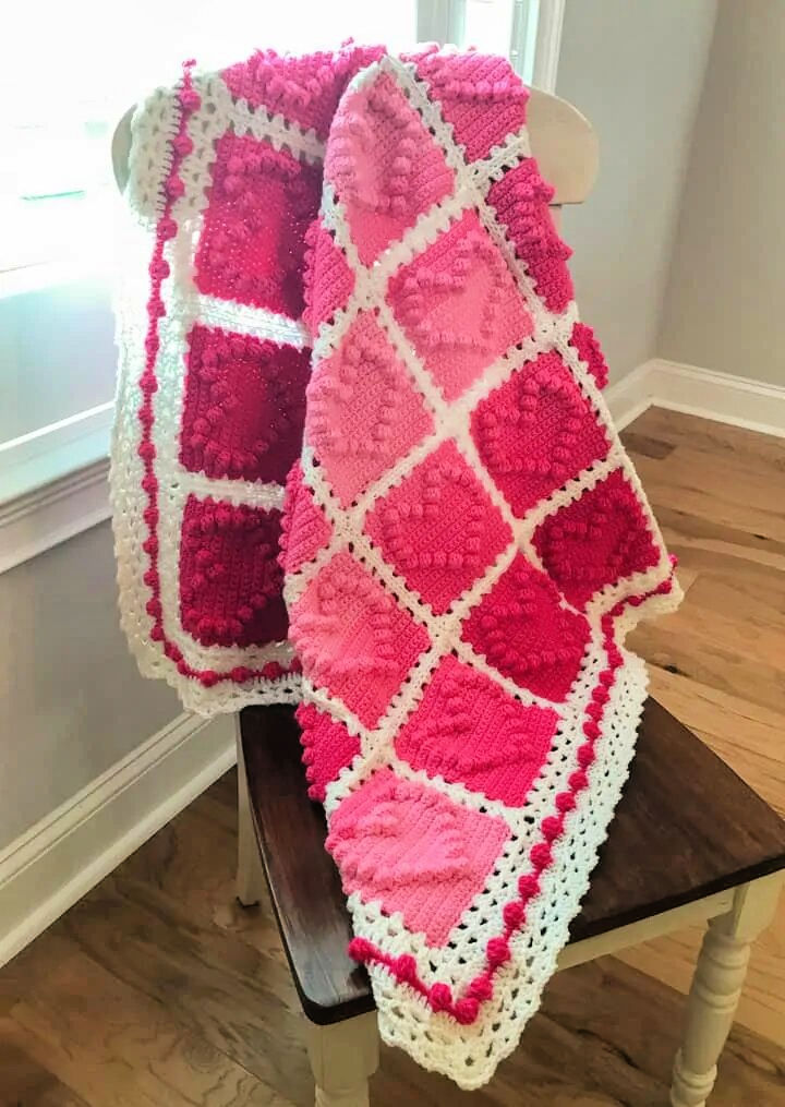 Free Crochet Heart Blanket Patterns Blitsy