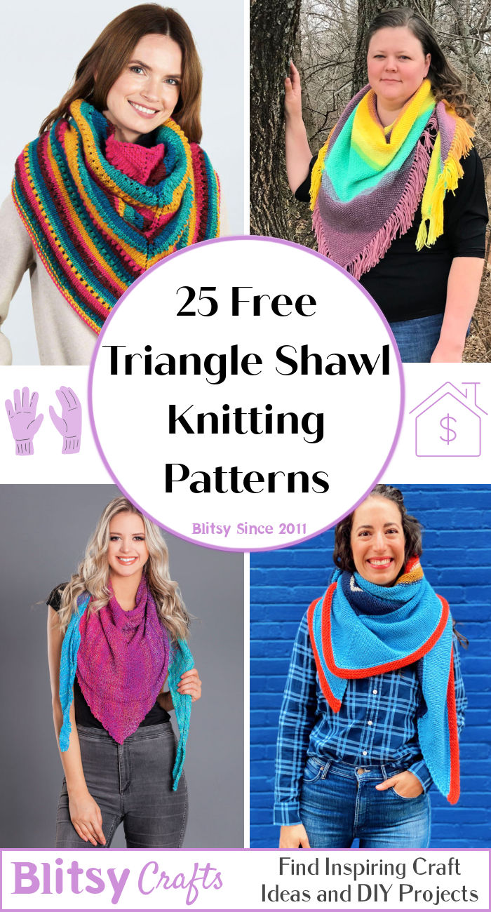 Triangle Shawl Knitting Pattern Blitsy