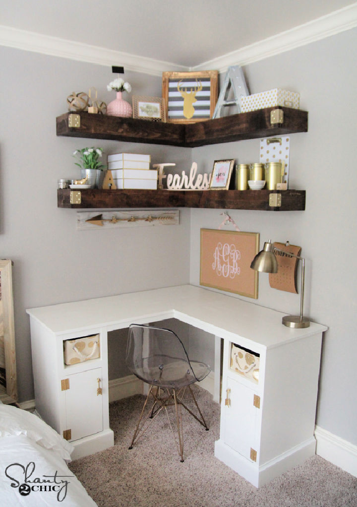 25 Homemade DIY Corner Desk Plans Easy To Build and Cheap