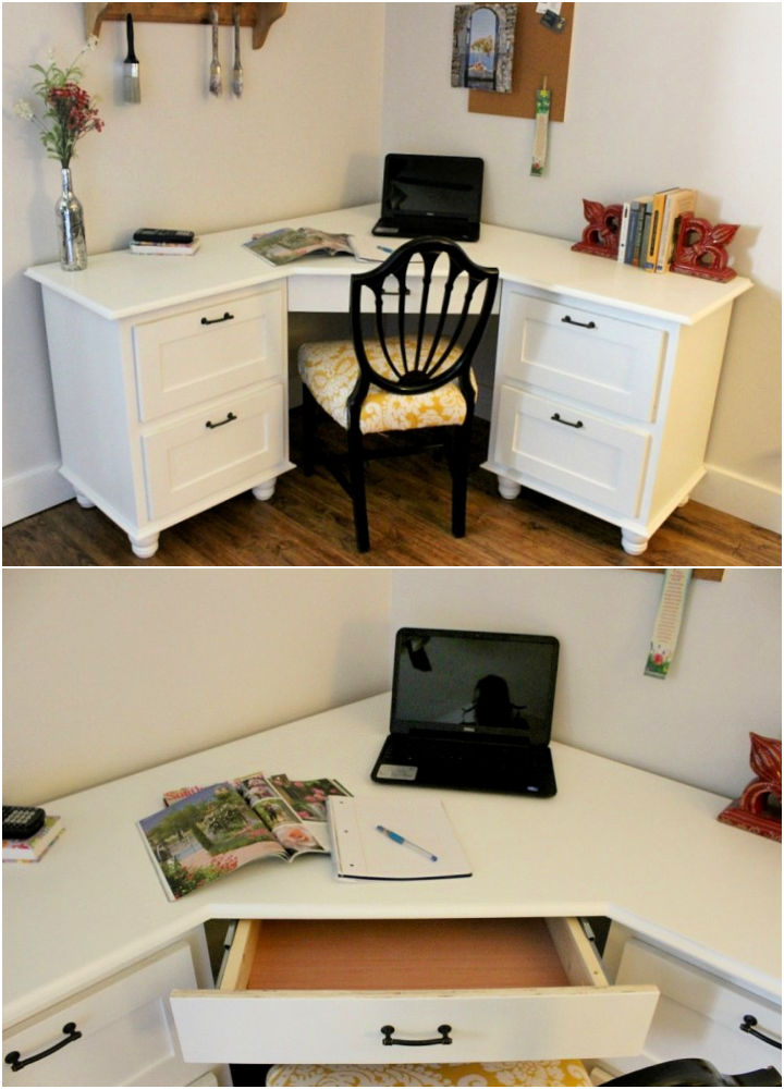 25 Homemade DIY Corner Desk Plans Easy To Build and Cheap