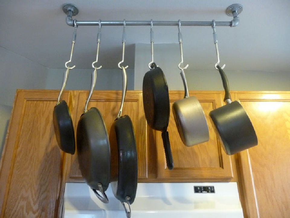 25 DIY Hanging Pot Rack Ideas for Your Kitchen Blitsy