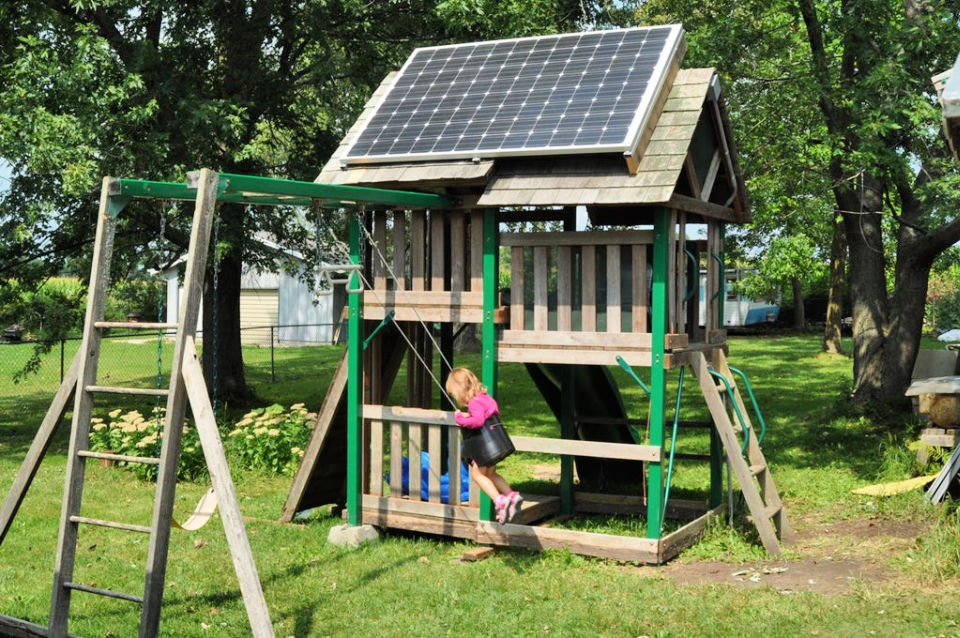 Solar Swing 25 Free DIY Swing Set Plans with a Material List - Blitsy