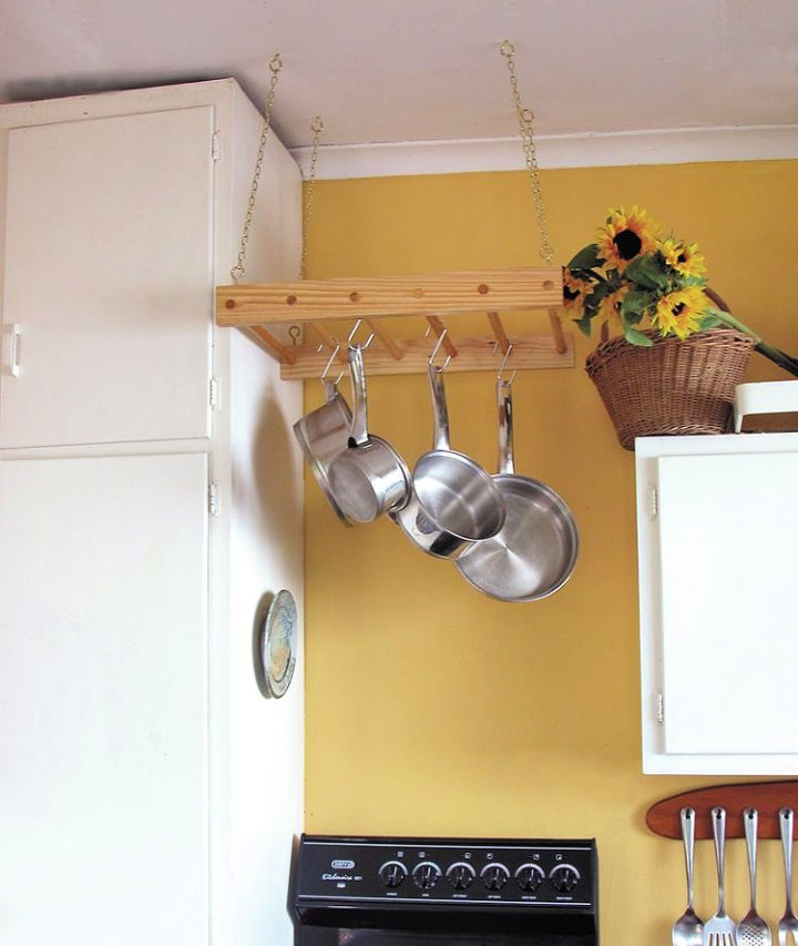 25 DIY Hanging Pot Rack Ideas for Your Kitchen Blitsy