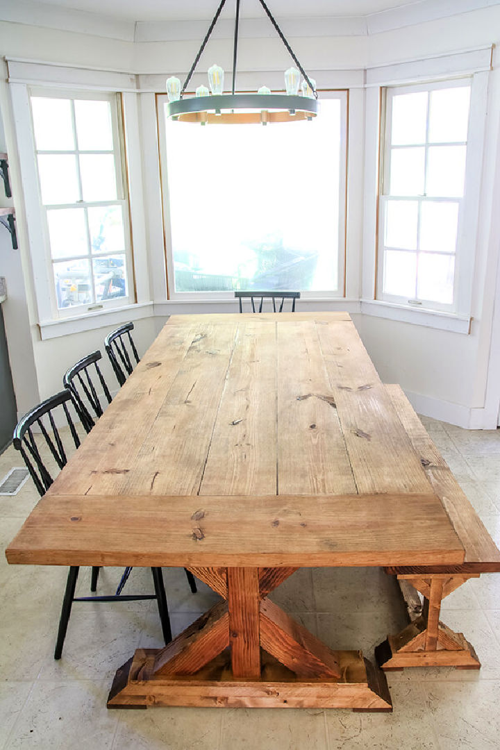 40 Free DIY Farmhouse Table Plans To Get Rustic Style - Blitsy