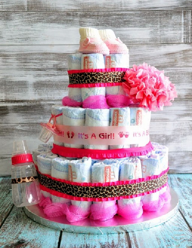 30 Unique Diaper Cake Ideas for Baby Showers (Girls & Boys)