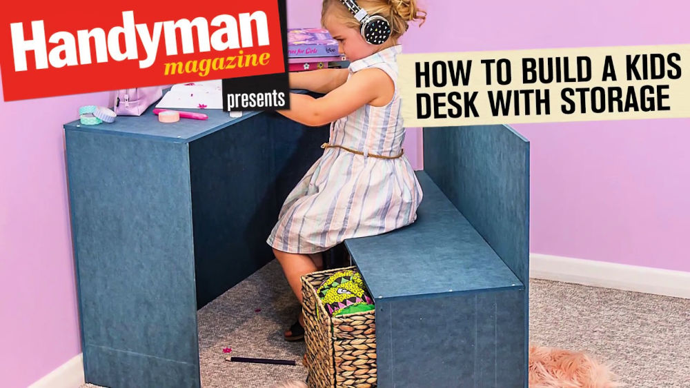 25 DIY Kids Desk Plans And Ideas To Build Your Own   Build A Kids Desk With Storage 1 