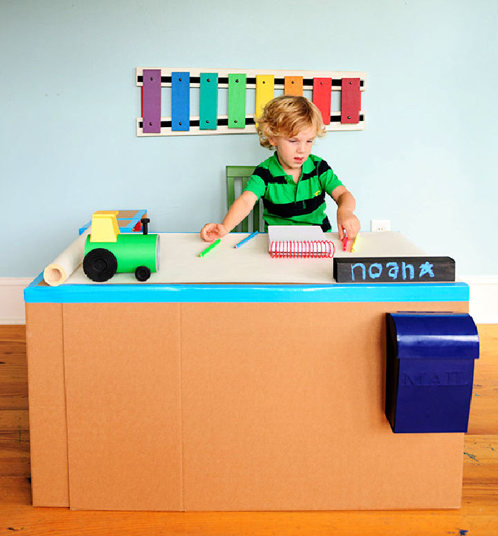 25 DIY Kids Desk Plans And Ideas To Build Your Own   Cool DIY Pop Up Desk For Kids 