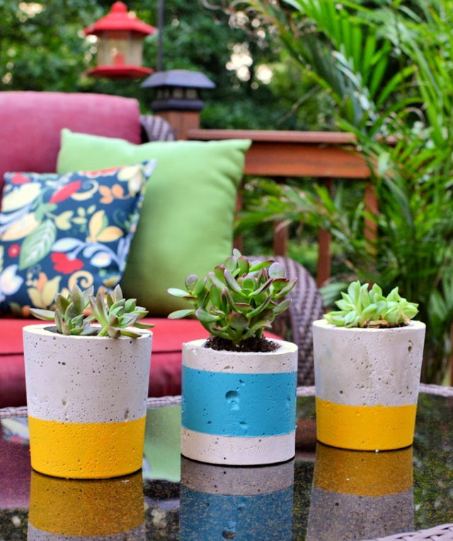 25 Brilliant DIY Concrete Planters To Make - Blitsy