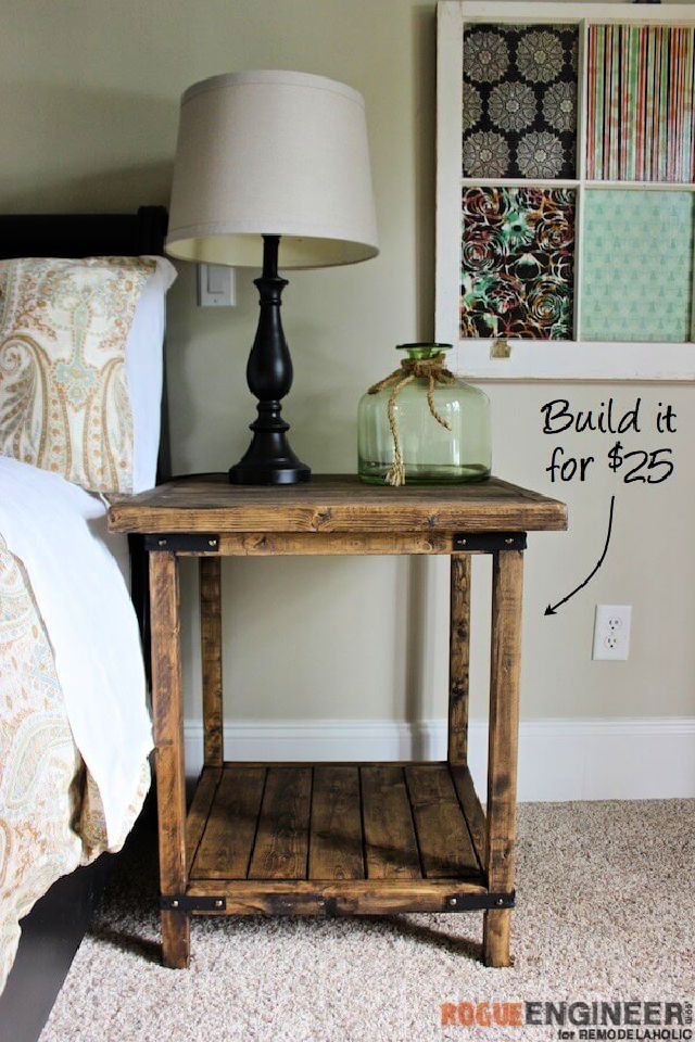 25 Cheap DIY Bedside Table Plans and Ideas Blitsy