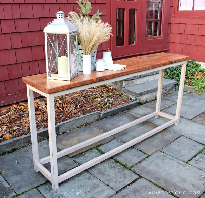 25 DIY Sofa Table Plans to Build your own Behind Couch Table