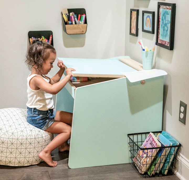 25 DIY Kids Desk Plans And Ideas To Build Your Own   Make A Kids Desk 