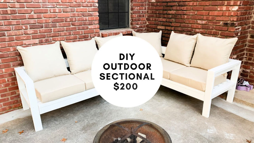 25 DIY Outdoor Sectional Plans Free DIY Patio Sofa