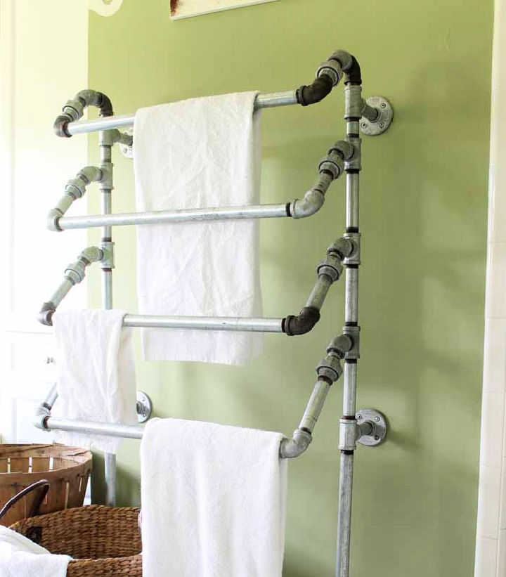 25 Unique DIY Towel Rack Ideas to Organize Your Bathroom