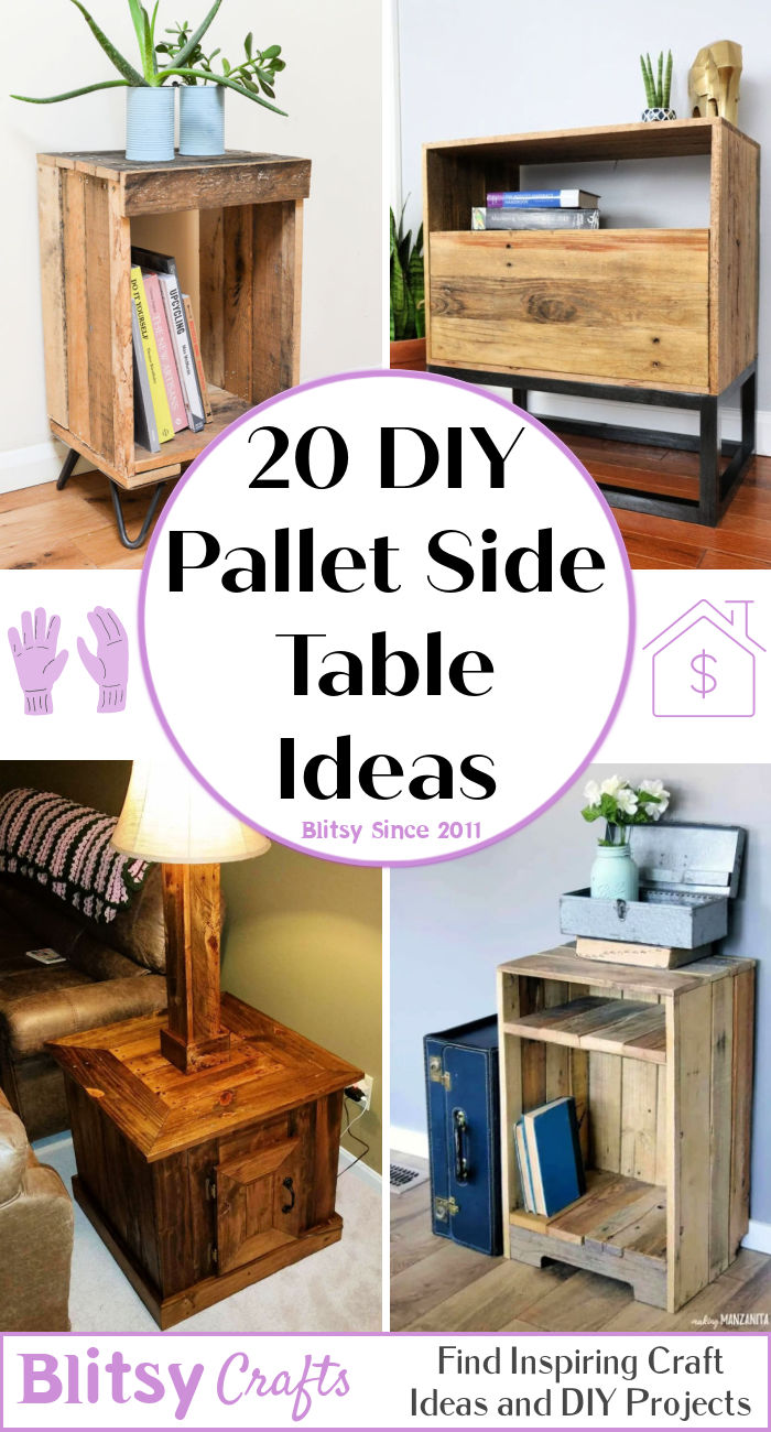 20 Free Pallet Side Table Plans Pallet End Table Blitsy