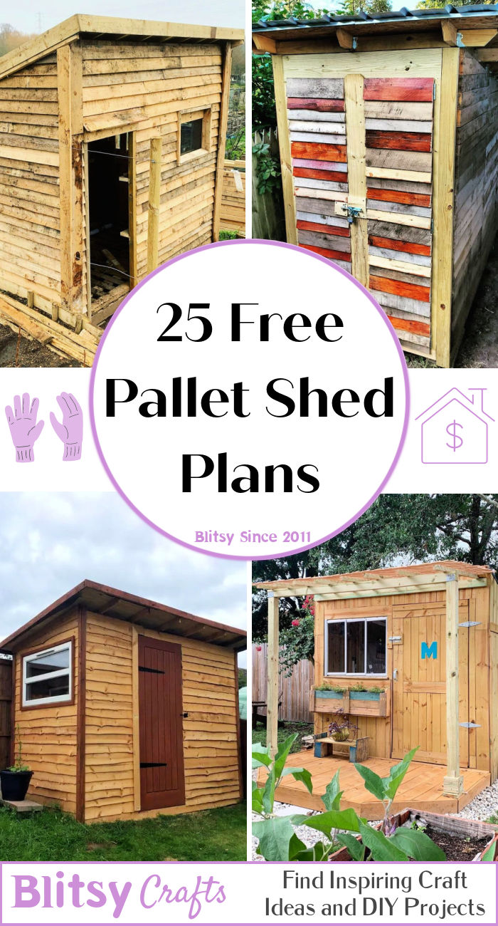 25 Free DIY Wood Pallet Shed Plans with PDF Instructions