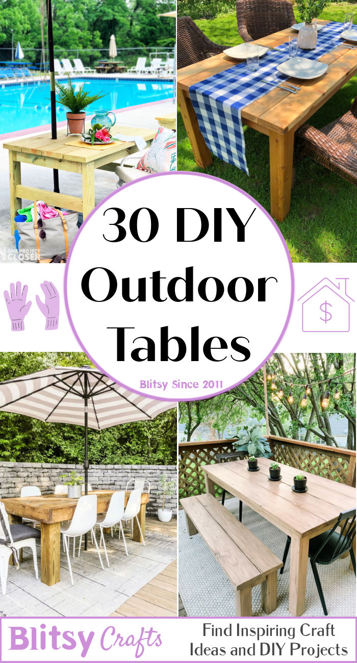 30 Free DIY Outdoor Table Plans (2024 Updated) Blitsy