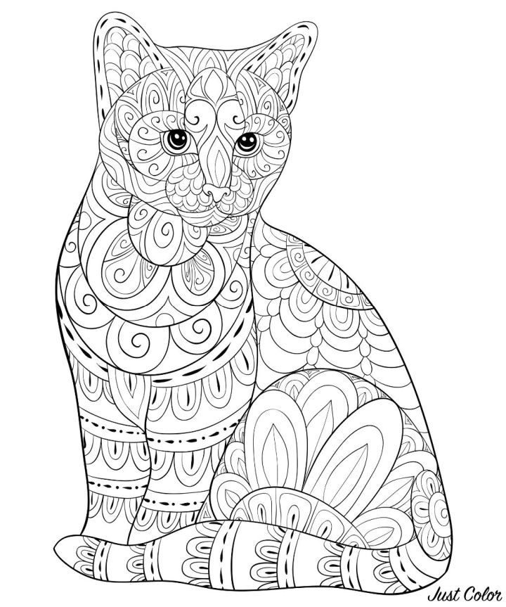 25 Free Cat Coloring Pages for Kids and Adults