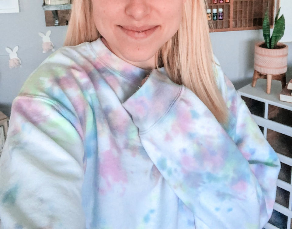pastel tie dye sweatshirt