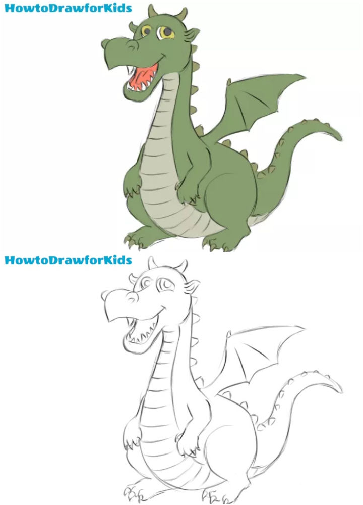 30 Easy Dragon Drawing Ideas How To Draw A Dragon Blitsy