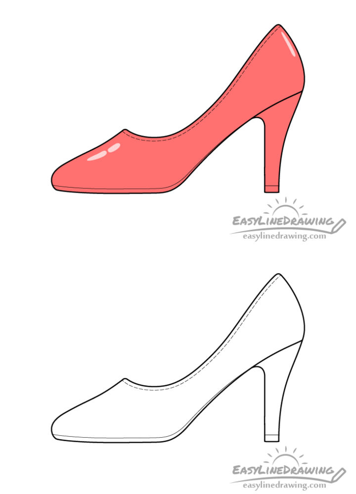 25-easy-shoes-drawing-ideas-how-to-draw-a-shoe