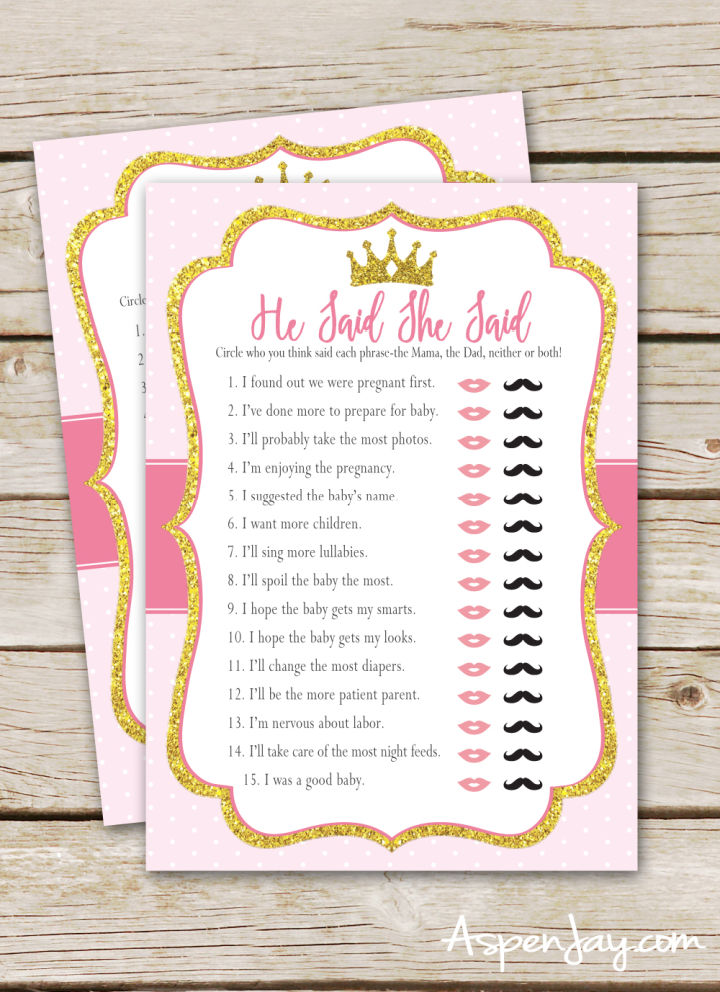 20 Free Baby Shower Game Printables - Blitsy