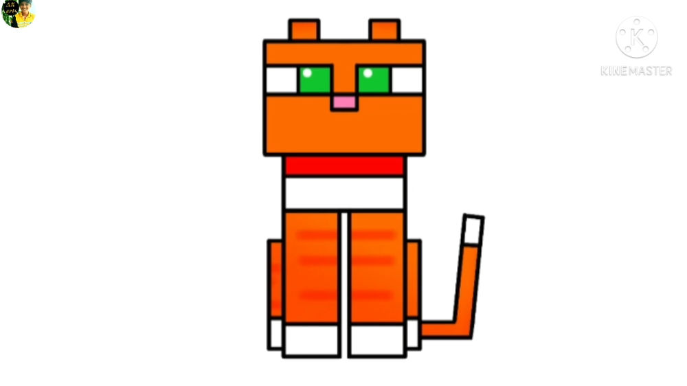 minecraft easy to draw in color cat