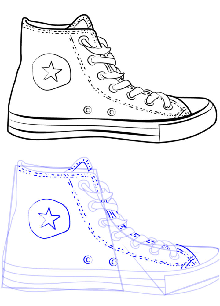 25 Easy Shoes Drawing Ideas - How to Draw a Shoe