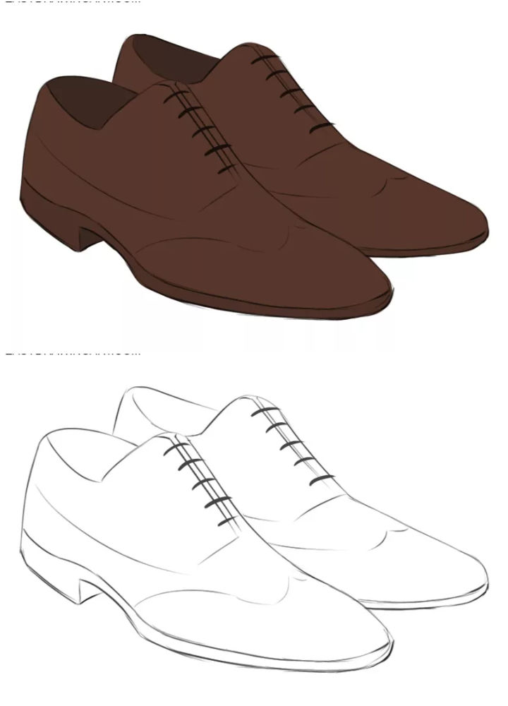 25 Easy Shoes Drawing Ideas - How to Draw a Shoe