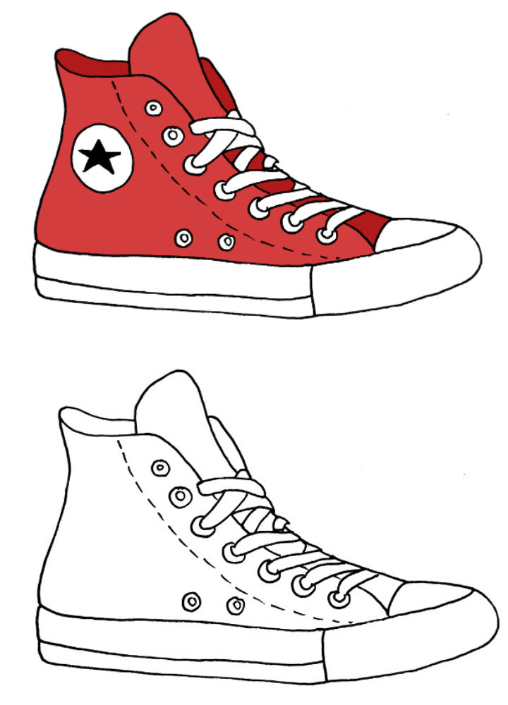 25 Easy Shoes Drawing Ideas - How to Draw a Shoe