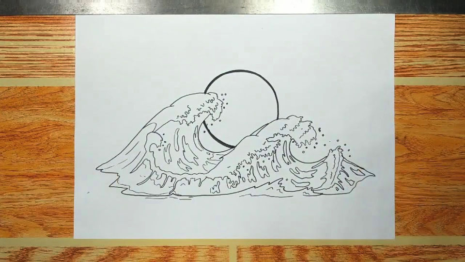 18 Easy Wave Drawing Ideas - How to Draw a Wave