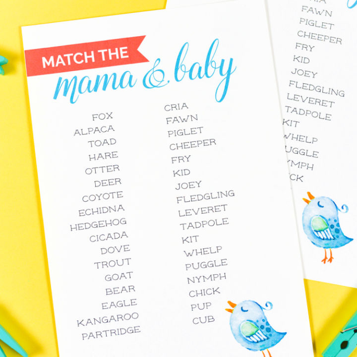 20 Free Baby Shower Game Printables - Blitsy