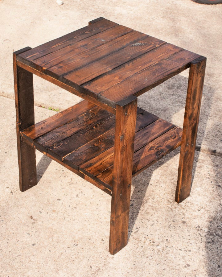 20 Free Pallet Side Table Plans Pallet End Table Blitsy