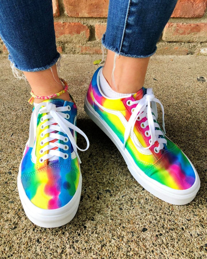 Rainbow Tie Dye Women's Sneakers