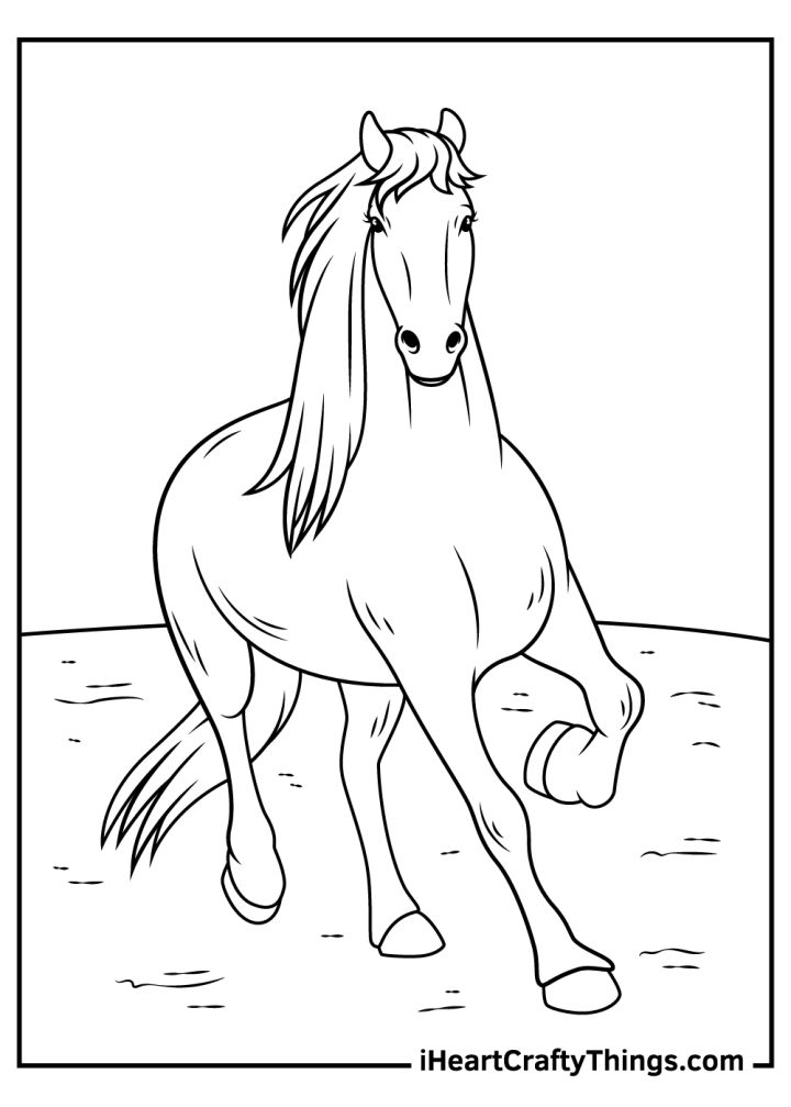 25 Free Horse Coloring Pages for Kids and Adults - Blitsy