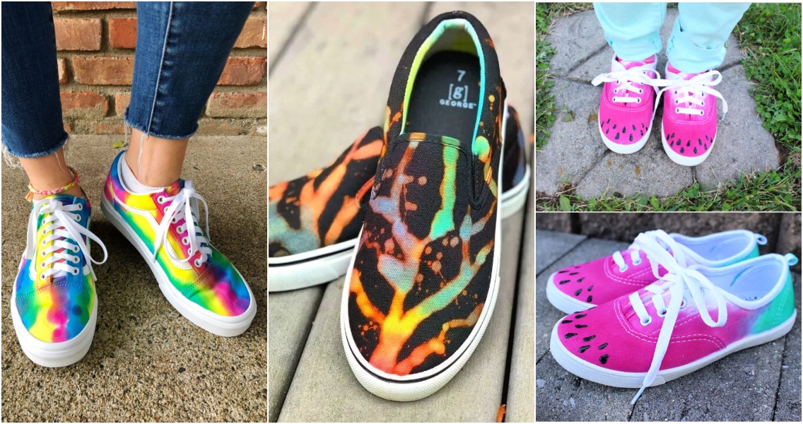 The easy way - how to tie dye shoes - Swoodson Says