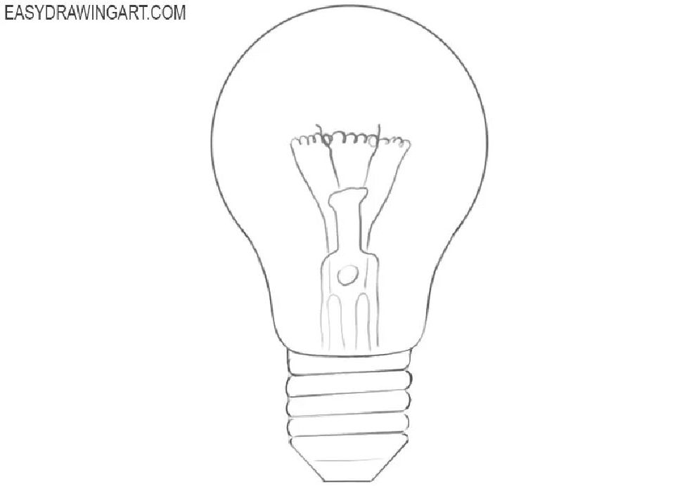 20 Easy Light Bulb Drawing Ideas - How To Draw A Bulb