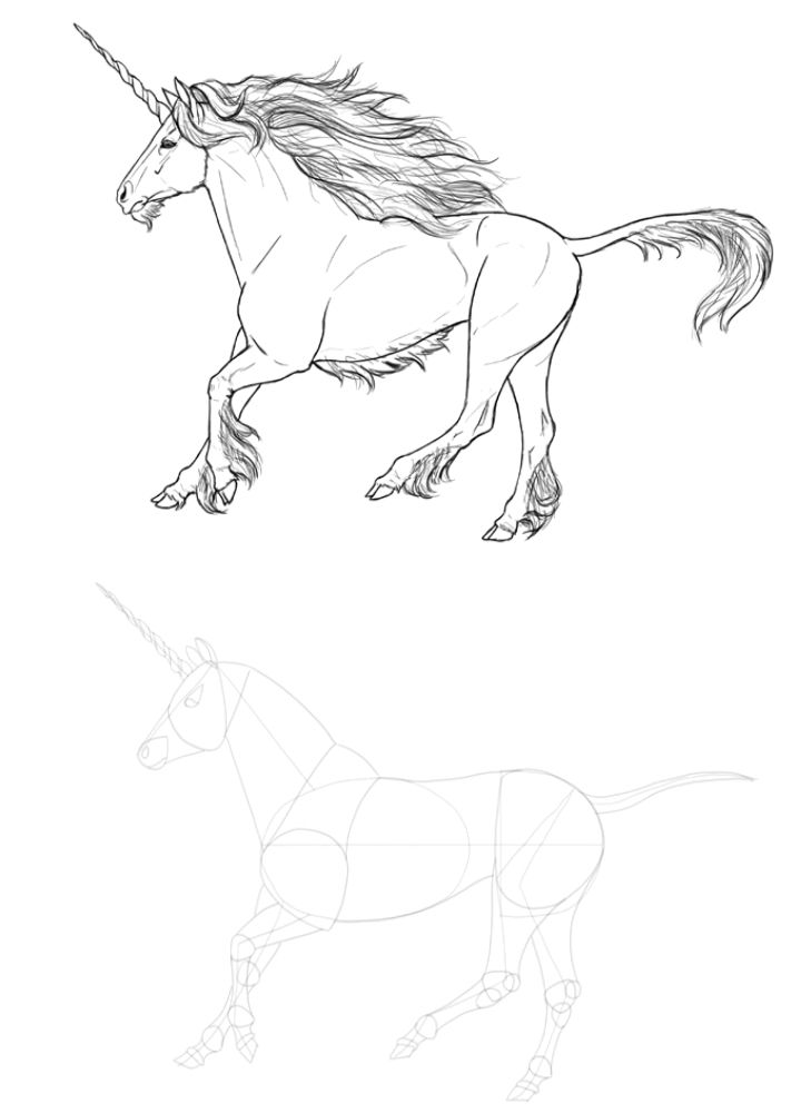 30 Easy Unicorn Drawing Ideas - How to Draw a Unicorn - Blitsy