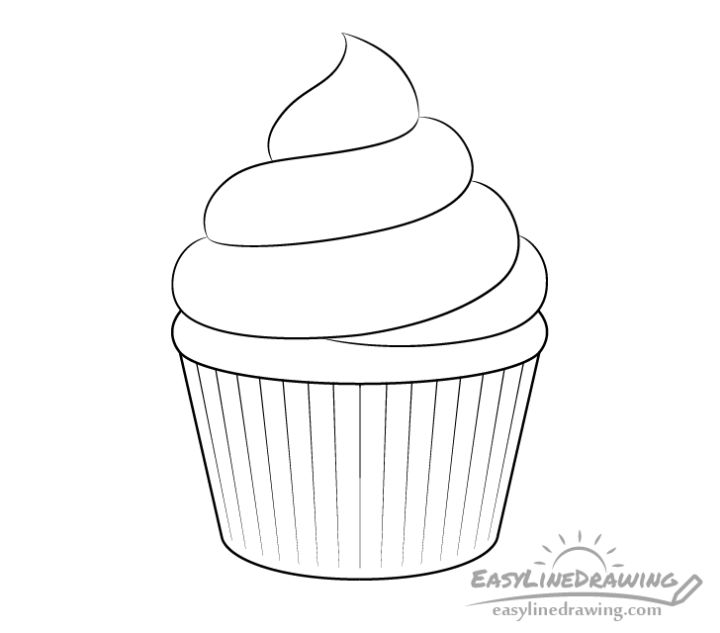 20 Easy Cupcake Drawing Ideas - How to Draw a Cupcake