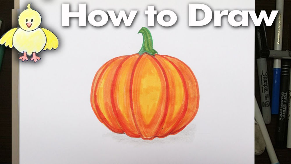 25 Easy Pumpkin Drawing Ideas - How To Draw A Pumpkin - Blitsy