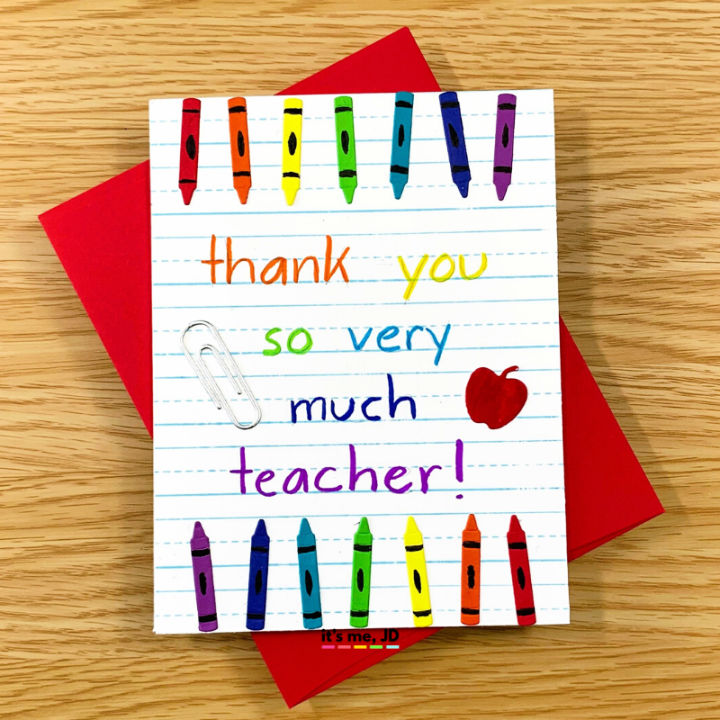 25 DIY Teacher Appreciation Cards - Teacher Card Ideas