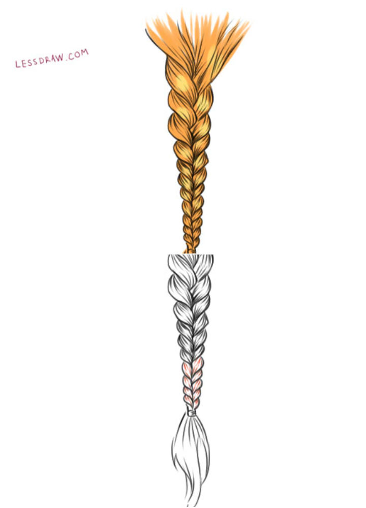 20 Easy Braid Drawing Ideas - How To Draw Braids and Box Braids
