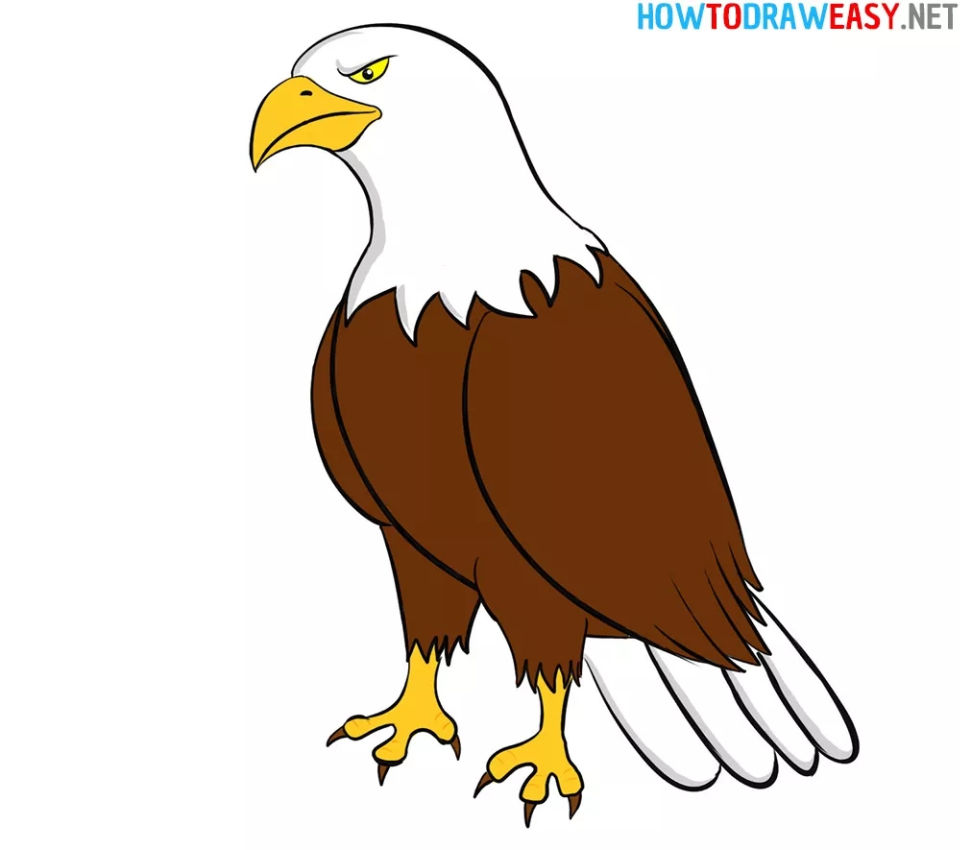 20 Easy Eagle Drawing Ideas - How To Draw An Eagle - Blitsy